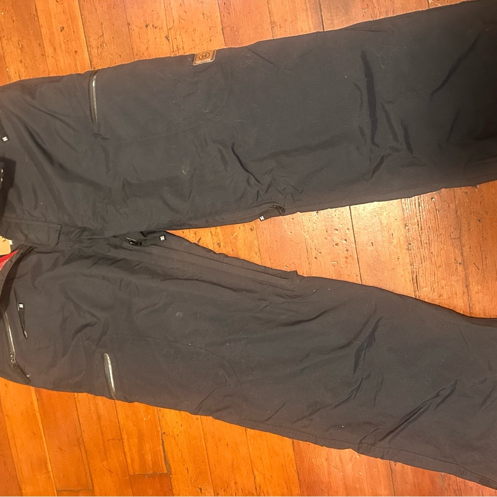 DC Black Snow Pants with Water-Resistant Fabric